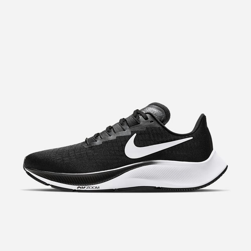 Chaussure De Running Nike Air Zoom Pegasus 37 Noir 1698-572 Black/White Femme | OSZ-37489146